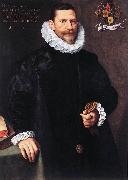 POURBUS, Frans the Younger Portrait of Petrus Ricardus zg oil on canvas